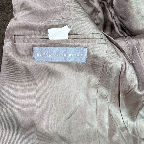 Oscar De La Renta Jacket Mens 42R Sport Coat Wool Cashmere Brown 2 Button - Picture 9 of 11